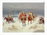 French Forces Crossing the River Berezina in November 1812, 1891 by Bogdan Willewalde