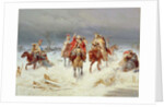 French Forces Crossing the River Berezina in November 1812, 1891 by Bogdan Willewalde