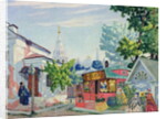 Stage design for the Ostrovsky's play 'The easy money', 1917 by Boris Mikhailovich Kustodiev