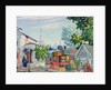 Stage design for the Ostrovsky's play 'The easy money', 1917 by Boris Mikhailovich Kustodiev