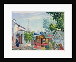 Stage design for the Ostrovsky's play 'The easy money', 1917 by Boris Mikhailovich Kustodiev