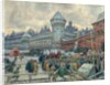 Ancient Moscow, departure after a fight by Apollinari Mikhailovich Vasnetsov