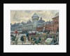 Ancient Moscow, departure after a fight by Apollinari Mikhailovich Vasnetsov