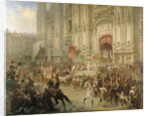 Ceremonial reception of Field-marshal Alexander Suvorov in Milan in April 1799, c.1850 by Adolf Jossifowitsch Charlemagne