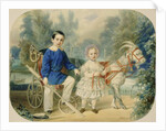 Grand Duke Alexander and Grand Duke Alexey as Children, 1853 by Vladimir Ivanovich Hau