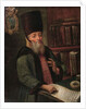 Portrait of Afanasy Lavrentievich Ordin-Naschokin with the Truce of Andrusovo by School Russian