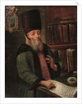 Portrait of Afanasy Lavrentievich Ordin-Naschokin with the Truce of Andrusovo by School Russian