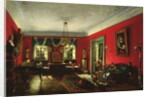 The Nashchokin family in drawing room by Nikolai Ivanov Podklutchnikov