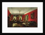 The Nashchokin family in drawing room by Nikolai Ivanov Podklutchnikov