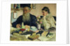 Leo Tolstoy with his wife in Yasnaya Polyana, 1907 by Ilya Efimovich Repin