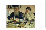 Leo Tolstoy with his wife in Yasnaya Polyana, 1907 by Ilya Efimovich Repin