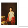 Portrait of the singer Anna Borunova, 1821 by Nicolas de Courteille