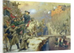 Suvorov crossing the Devil's Bridge in 1799, 1880 by Aleksei Danilovich Kivshenko