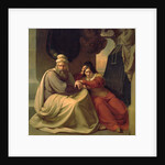 Royal couple mourning for their dead daughter, 1830 by Carl Friedrich Lessing