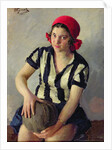 A sportswoman, 1928 by Ivan Semyonovich Kulikov