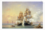 The Russian Cutter Mercury captures the Swedish frigate Venus on 21st May 1789, 1845 by Aleksei Petrovich Bogolyubov