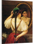 A girl at the mirror, 1848 by Philipp Osipovich Budkin
