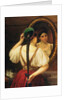 A girl at the mirror, 1848 by Philipp Osipovich Budkin