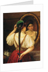A girl at the mirror, 1848 by Philipp Osipovich Budkin