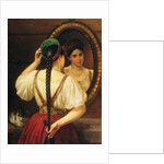 A girl at the mirror, 1848 by Philipp Osipovich Budkin