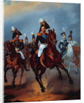 Nicholas I with his officers, 1835 by Franz Kruger