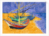 Fishing Boats on the Beach at Saintes-Maries-de-la-Mer by Vincent van Gogh