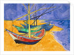 Fishing Boats on the Beach at Saintes-Maries-de-la-Mer by Vincent van Gogh