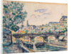 Bank of the Seine near the Pont des Arts, with a view of the Louvre by Paul Signac