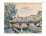 Bank of the Seine near the Pont des Arts, with a view of the Louvre by Paul Signac