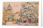 Square of the Hotel de Ville in Aix-en-Provence by Paul Signac
