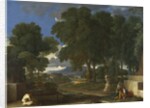 Landscape with a Man washing his Feet at a Fountain, 1648 by Nicolas Poussin