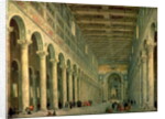 Interior of the Church of San Paolo Fuori le Mura, Rome, 1750 by Giovanni Paolo Pannini or Panini