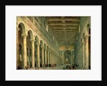 Interior of the Church of San Paolo Fuori le Mura, Rome, 1750 by Giovanni Paolo Pannini or Panini