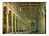 Interior of the Church of San Paolo Fuori le Mura, Rome, 1750 by Giovanni Paolo Pannini or Panini