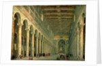 Interior of the Church of San Paolo Fuori le Mura, Rome, 1750 by Giovanni Paolo Pannini or Panini