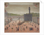 Savonarola Being Burnt at the Stake, Piazza della Signoria, Florence by Italian School