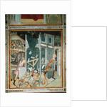 The Destruction of the House of Job and the Theft of his Herd by the Sabians, 1356-67 by also Manfredi de Battilori Bartolo di Fredi