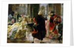 The Cafe Florian in the 18th Century, 1914 by Alessandro Milesi