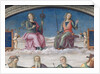 Detail of Prudence and Justice by Pietro Perugino