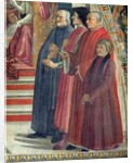 Detail of St. Francis receiving the Rule of the Order from Pope Honorius by Domenico Ghirlandaio