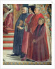 Detail of St. Francis receiving the Rule of the Order from Pope Honorius by Domenico Ghirlandaio