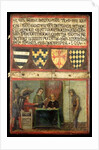 Scene of Justice with Four Coats of Arms, 1273 by Italian School