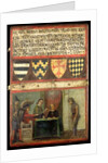 Scene of Justice with Four Coats of Arms, 1273 by Italian School