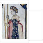 The Nine Worthies and the Nine Worthy Women, detail of Semiramis, 1418-30 by Giacomo Jaquerio