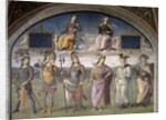 Lunette of Fortune and Temperance by Pietro Perugino
