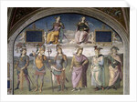 Lunette of Fortune and Temperance by Pietro Perugino