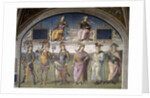 Lunette of Fortune and Temperance by Pietro Perugino