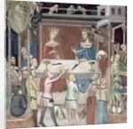 Satan Asking God to Tempt Job, 1356-67 by also Manfredi de Battilori Bartolo di Fredi