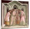 Judas Receiving Payment for his Betrayal, from a series of Scenes of the New Testament by Barna da Siena