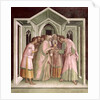 Judas Receiving Payment for his Betrayal, from a series of Scenes of the New Testament by Barna da Siena